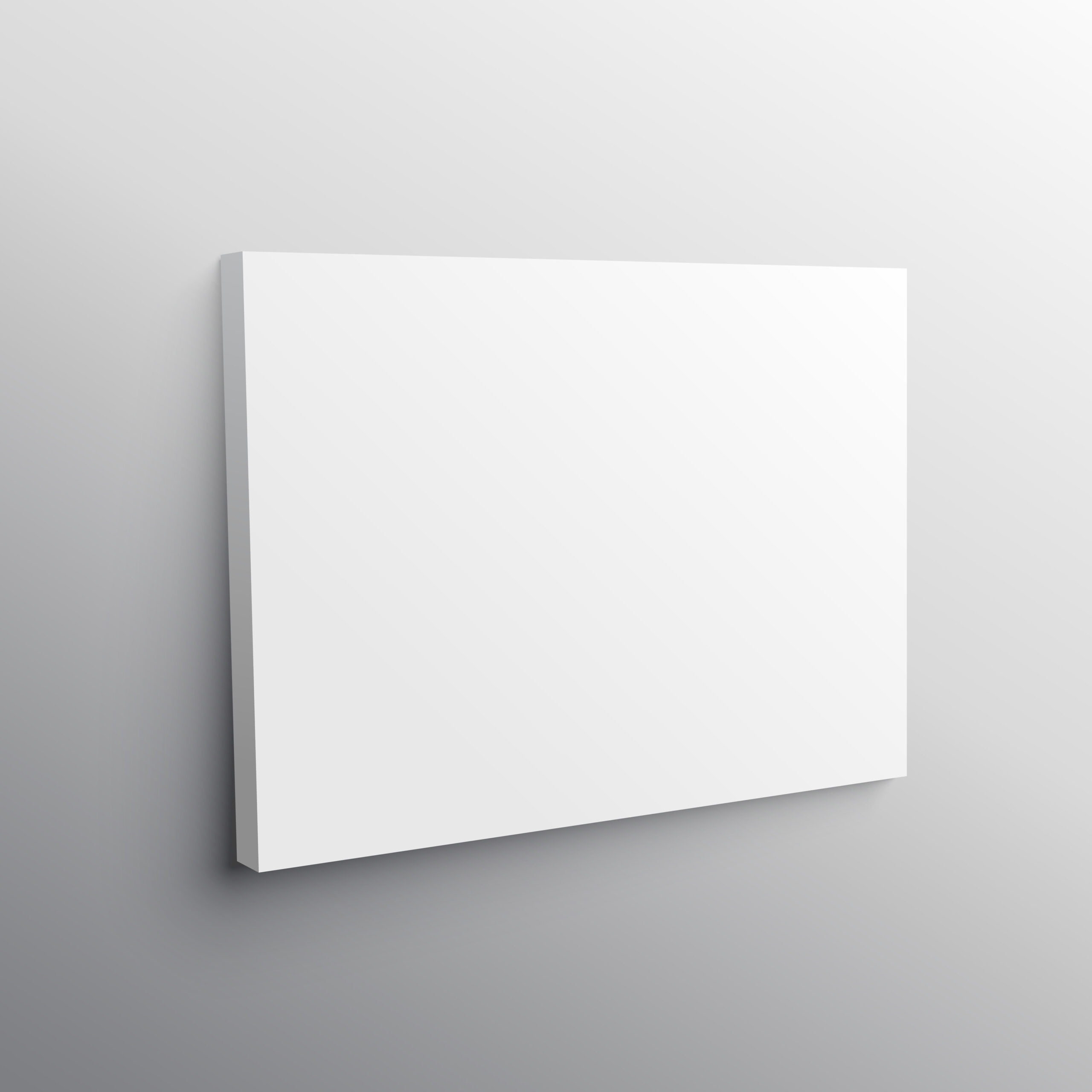 empty wall canvas display mockup vector